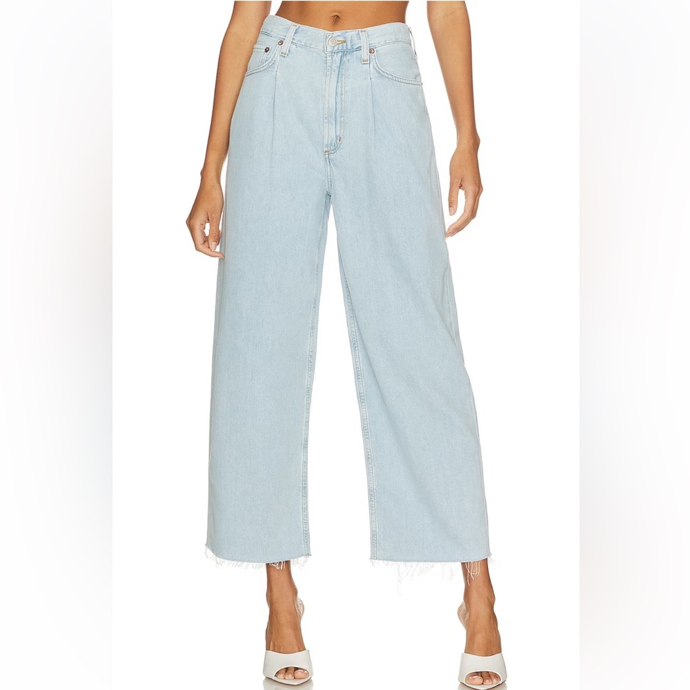 Dagna High Rise Pleat Baggy In Pivot - AGOLDE